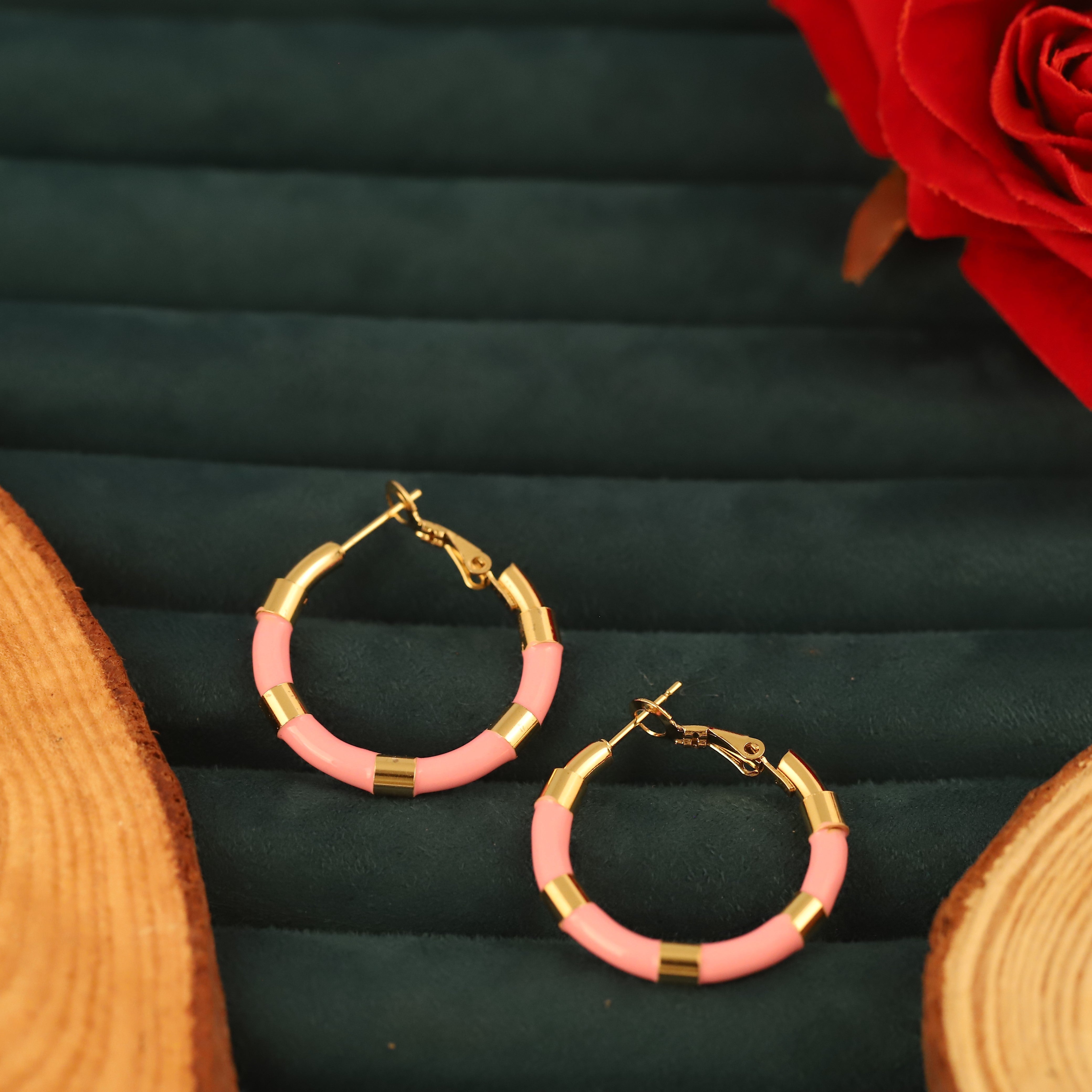 Classic Hoop Earrings – Gold Plated, Anti-Tarnish, Waterproof, Everyday Minimalist Jewelry (GOLD)