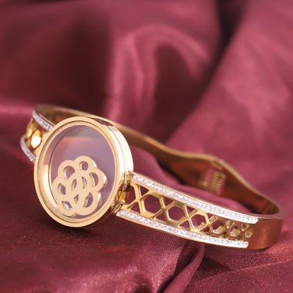 Gold-Plated Locket Bracelet  – Anti-Tarnish & Skin-Friendly (GOLD)