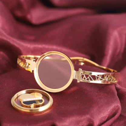 Gold-Plated Locket Bracelet – Anti-Tarnish & Skin-Friendly (GOLD)