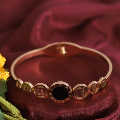Gold-Plated Stainless Steel Cuff Bracelet – Anti-Tarnish Jewelry for Women & Girls (GOLD)