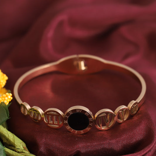 Gold-Plated Stainless Steel Cuff Bracelet – Anti-Tarnish Jewelry for Women & Girls (GOLD)
