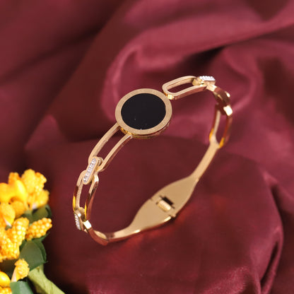 Life Tree Gold-Plated Stainless Steel Cuff Bracelet – Anti-Tarnish Jewelry for Women & Girls (GOLD)