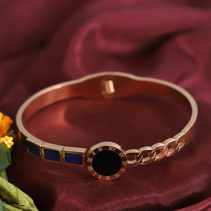 Gold-Plated Stainless Steel Cuff Bracelet – Anti-Tarnish Jewelry for Women & Girls (GOLD)