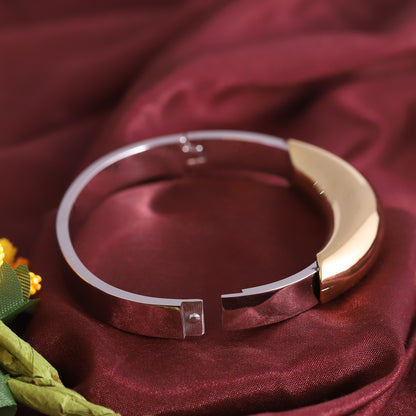 Gold-Plated Stainless Steel Bracelet – Openable, Unisex & Skin-Friendly (GOLD)