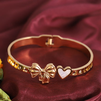Gold-Plated Stainless Steel Bracelet – Openable, Unisex & Skin-Friendly (GOLD)
