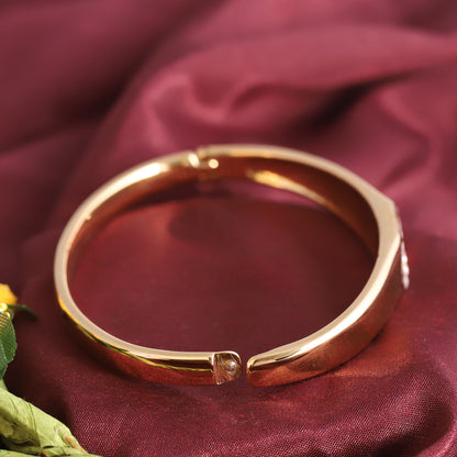 Gold-Plated Stainless Steel Bracelet – Openable, Unisex & Skin-Friendly (GOLD)
