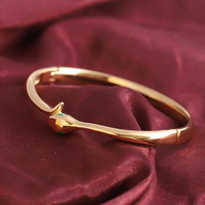 Gold-Plated Stainless Steel Bracelet – Openable, Unisex & Skin-Friendly (GOLD)