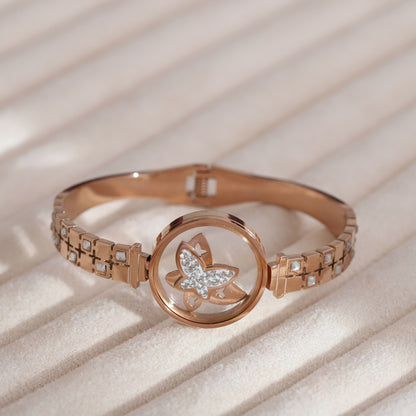 Gold-Plated Locket Bracelet  – Anti-Tarnish & Skin-Friendly (ROSE GOLD)