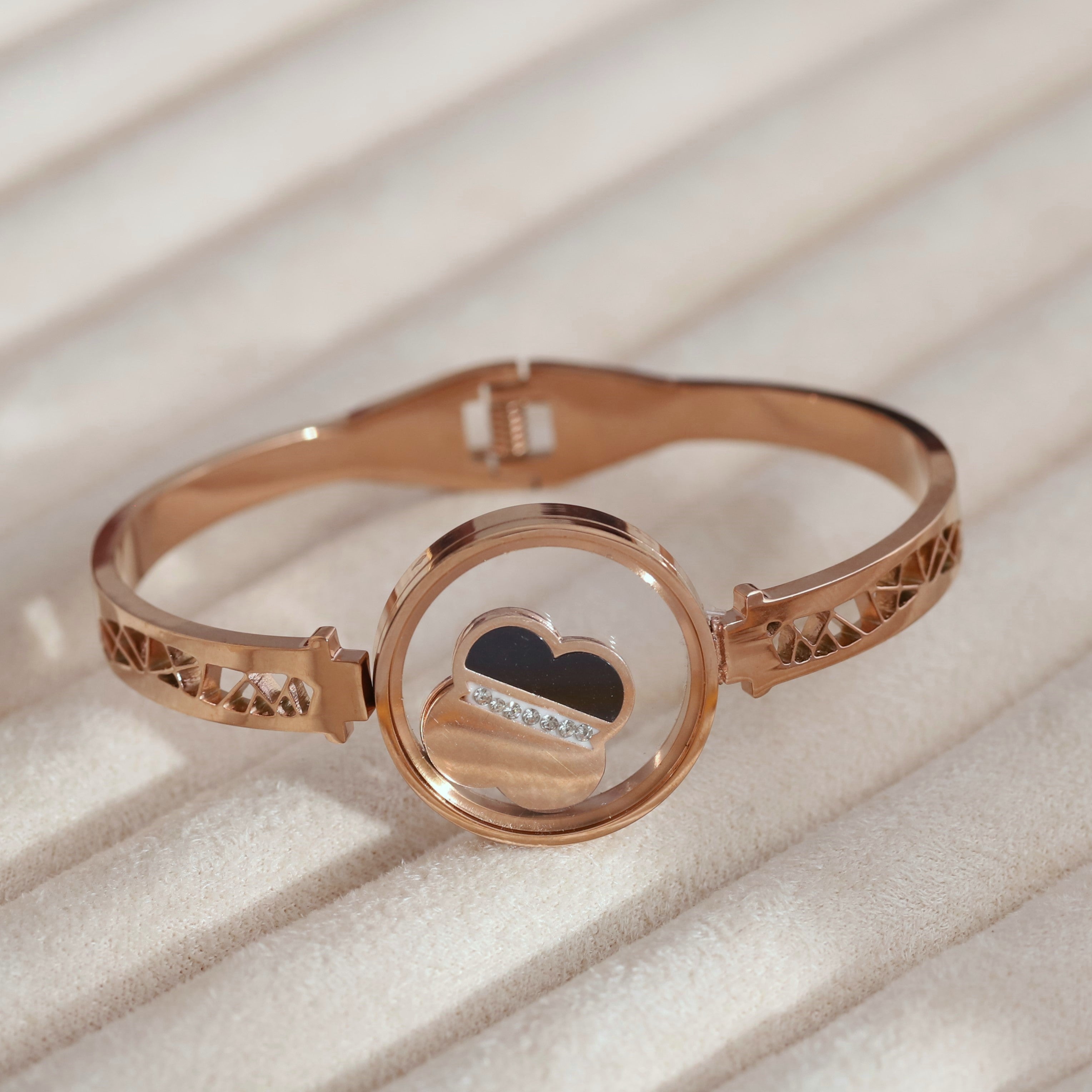 Gold-Plated Locket Bracelet  – Anti-Tarnish & Skin-Friendly (ROSE GOLD)