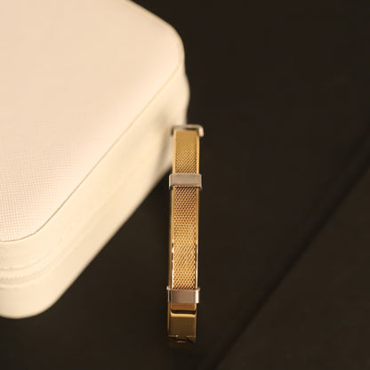 Regal Mesh 18K Gold-Plated Men’s Bracelet