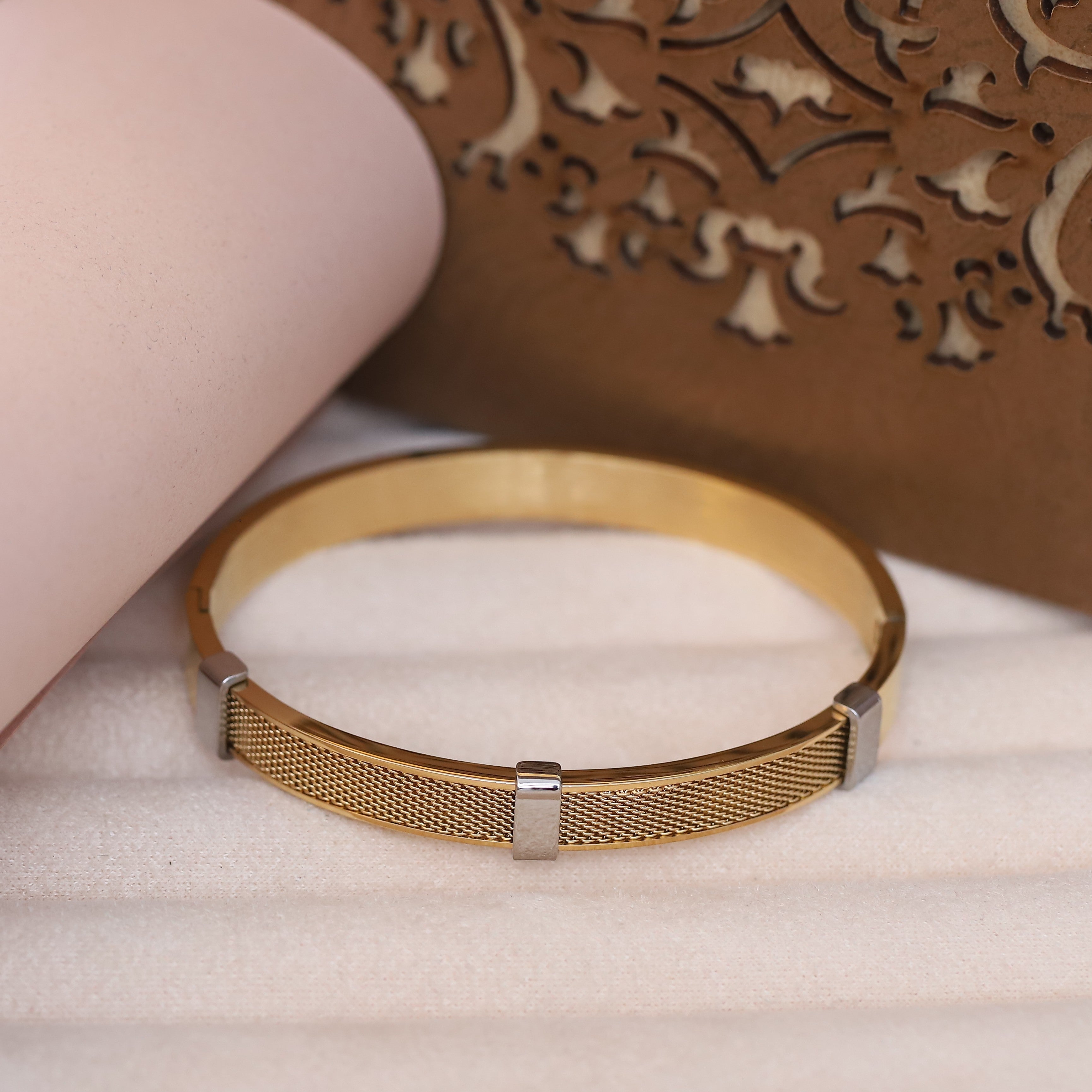 Regal Mesh 18K Gold-Plated Men’s Bracelet