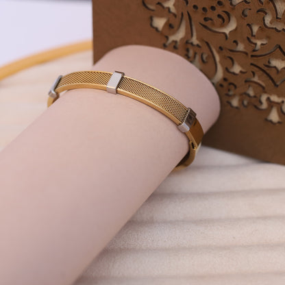 Regal Mesh 18K Gold-Plated Men’s Bracelet