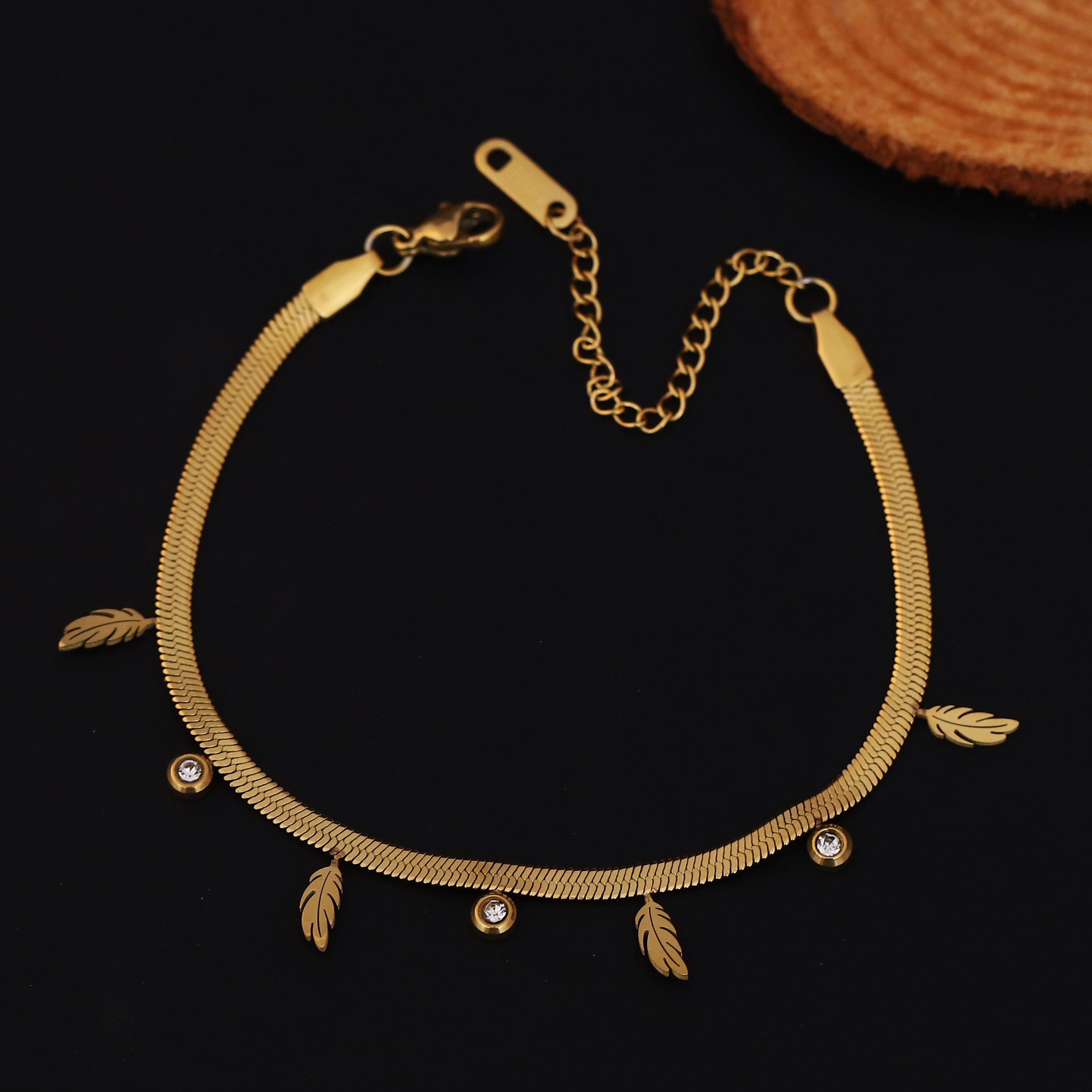 Boho Charm Chain Bracelet Gold Plated – Single Layer, Anti-Tarnish, Waterproof, Minimalist Style (GOLD)