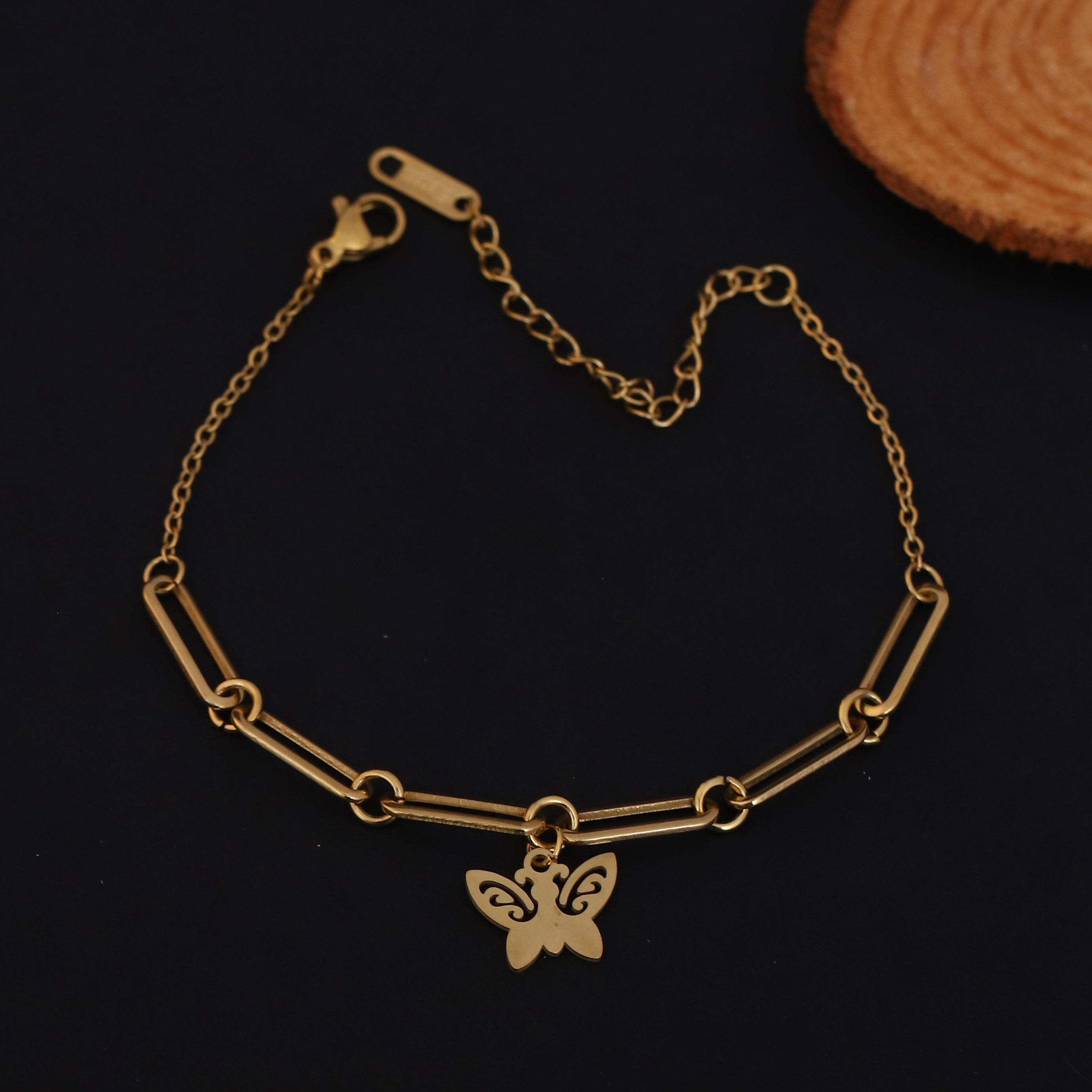 Butterfly Chain Bracelet Gold Plated – Single Layer, Anti-Tarnish, Waterproof(GOLD)