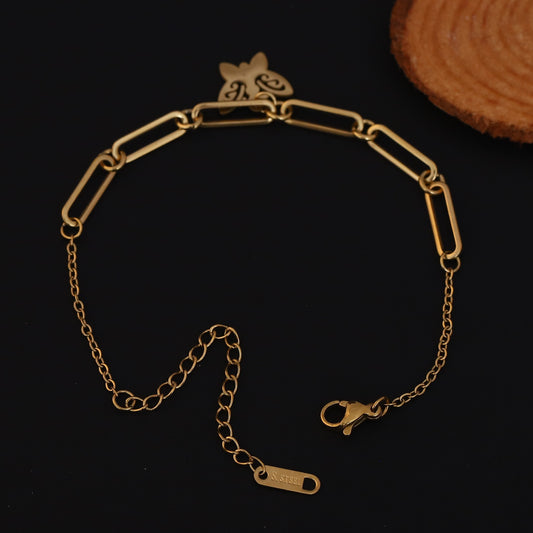 Butterfly Chain Bracelet Gold Plated – Single Layer, Anti-Tarnish, Waterproof(GOLD)