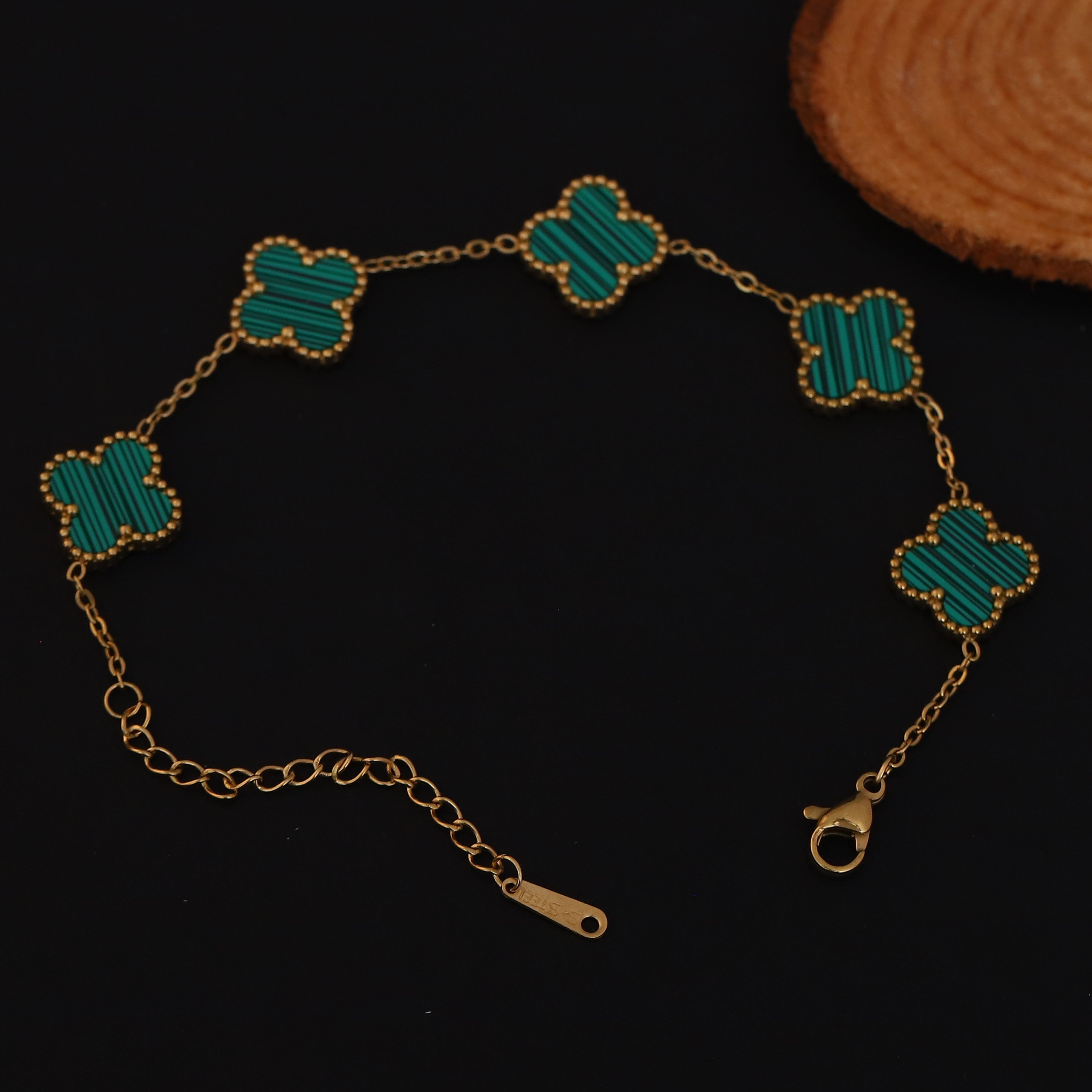 Flower Charm Multicolor Chain Bracelet Gold Plated – Single Layer, Anti-Tarnish, Waterproof, Minimalist Style (GOLD)