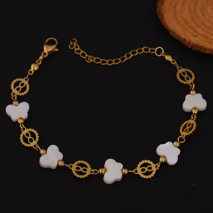 Butterfly Charms Chain Bracelet Gold Plated – Single Layer, Anti-Tarnish, Waterproof (GOLD)