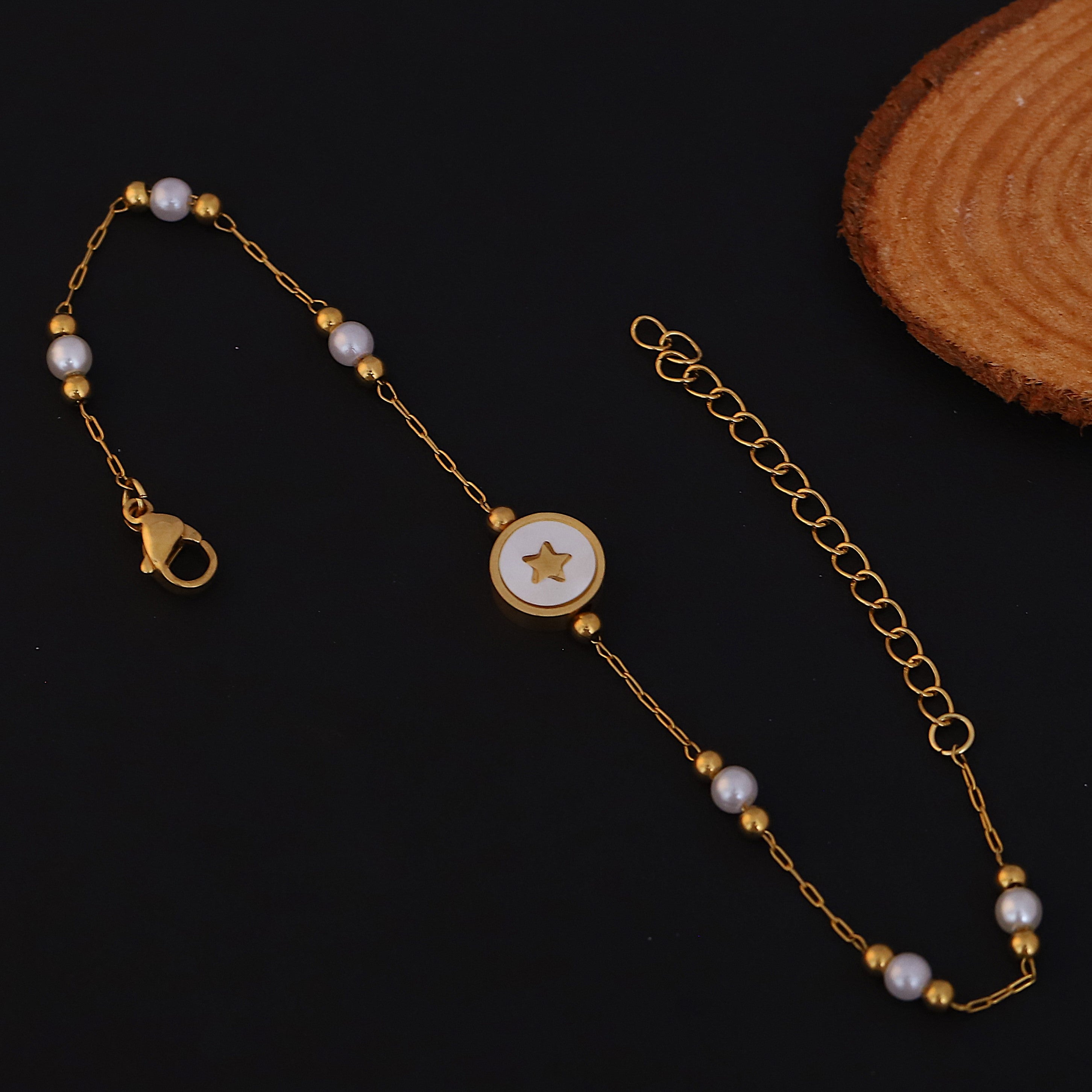 Evil Eye Chain Bracelet Gold Plated – Single Layer, Anti-Tarnish, Waterproof(GOLD)