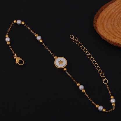 Evil Eye Chain Bracelet Gold Plated – Single Layer, Anti-Tarnish, Waterproof(GOLD)