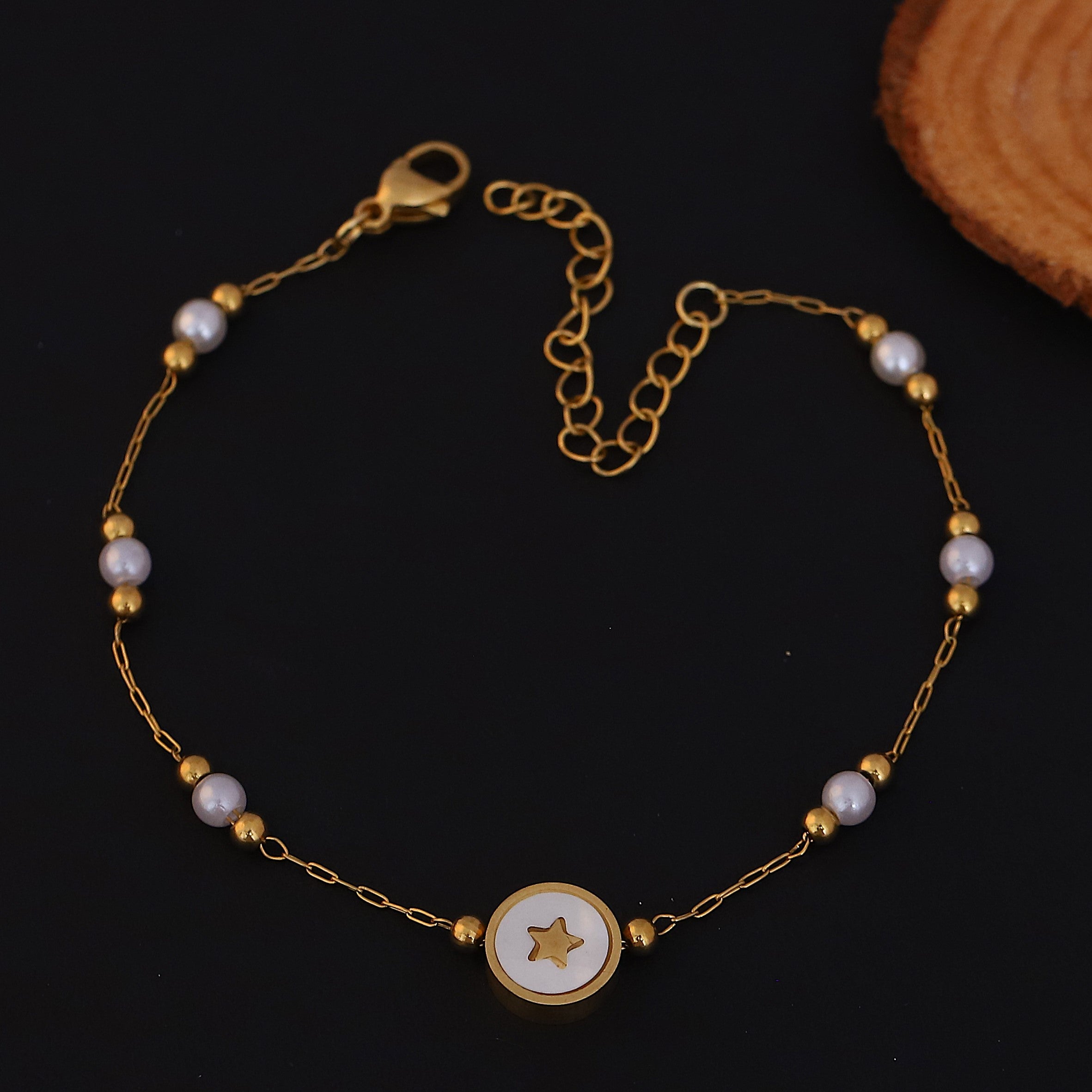 Evil Eye Chain Bracelet Gold Plated – Single Layer, Anti-Tarnish, Waterproof(GOLD)