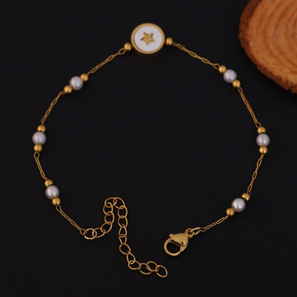 Evil Eye Chain Bracelet Gold Plated – Single Layer, Anti-Tarnish, Waterproof(GOLD)