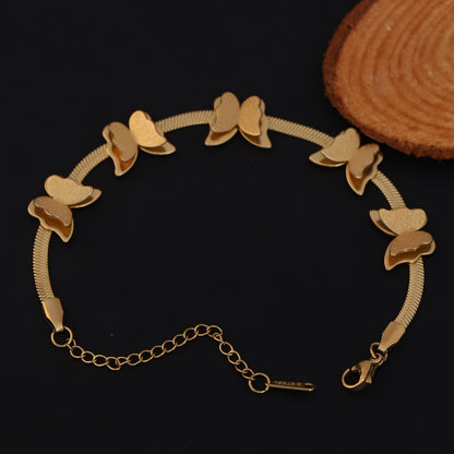 Butterfly Charms Chain Bracelet Gold Plated – Single Layer, Anti-Tarnish, Waterproof (GOLD) (Copy)