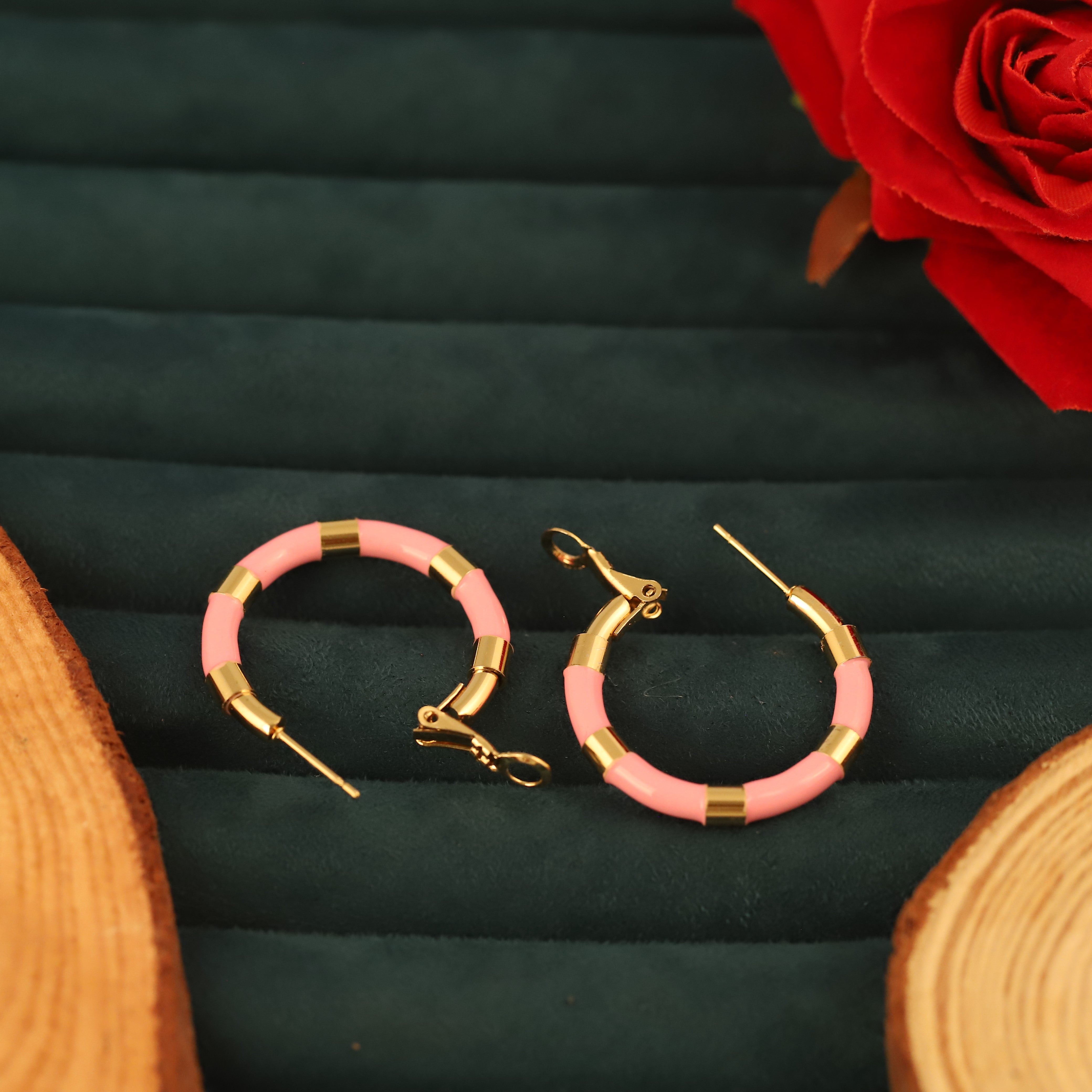 Classic Hoop Earrings – Gold Plated, Anti-Tarnish, Waterproof, Everyday Minimalist Jewelry (GOLD)