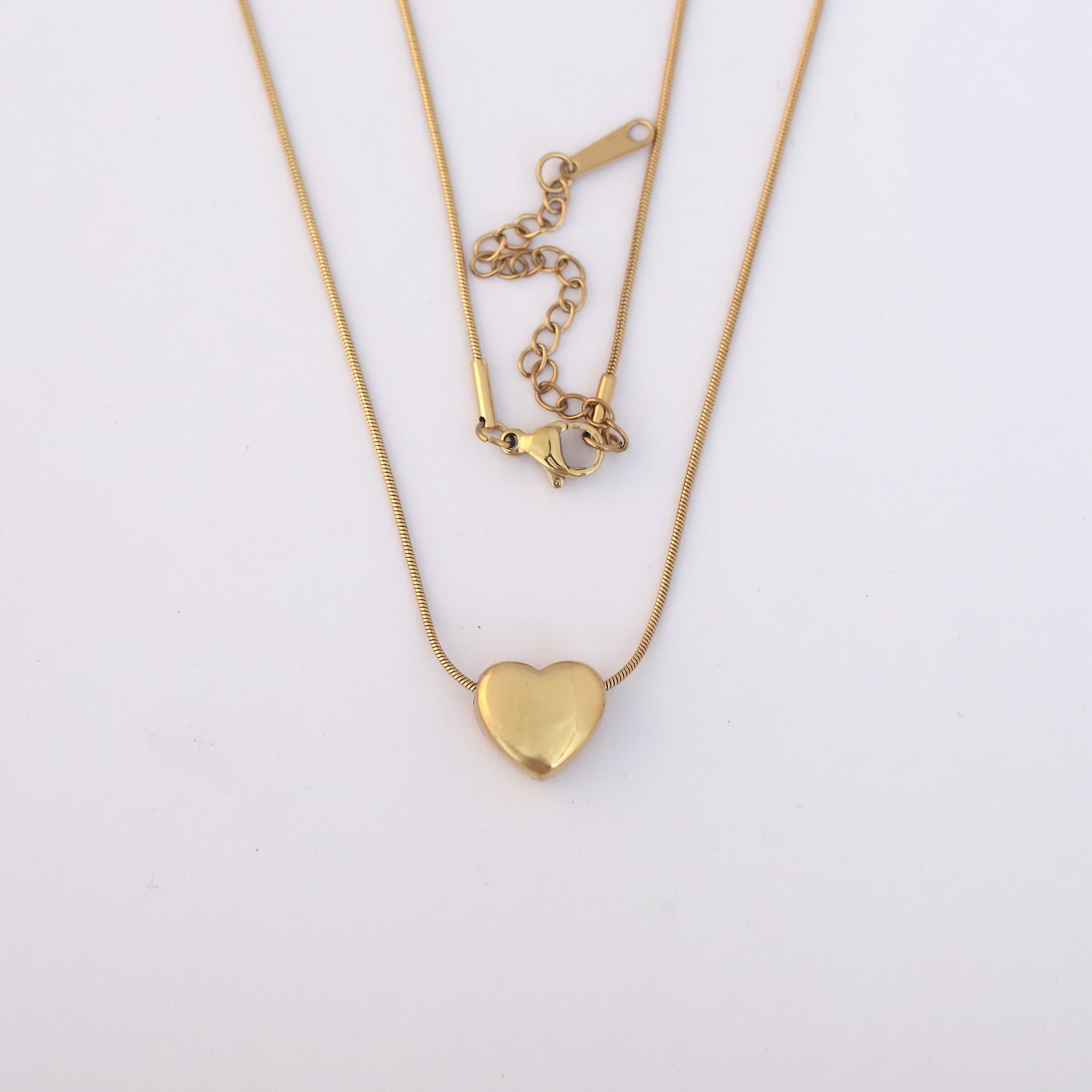 Rose Charm Chain Gold Plated – Single Layer, Anti-Tarnish, Waterproof, Minimalist Style (GOLD)