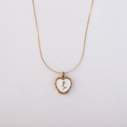 Rose Charm Chain Gold Plated – Single Layer, Anti-Tarnish, Waterproof, Minimalist Style (GOLD)