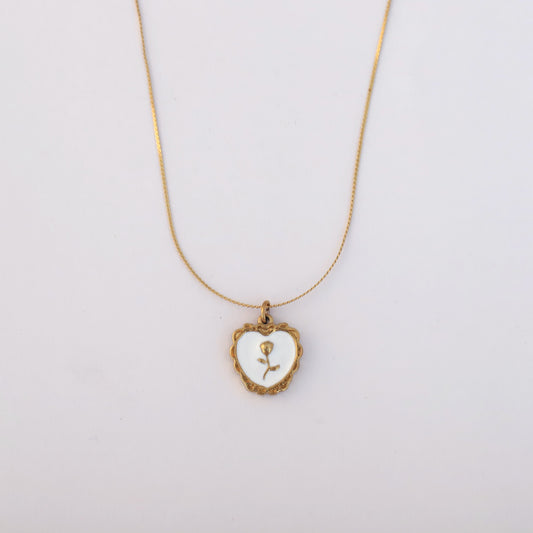 Rose Charm Chain Gold Plated – Single Layer, Anti-Tarnish, Waterproof, Minimalist Style (GOLD)