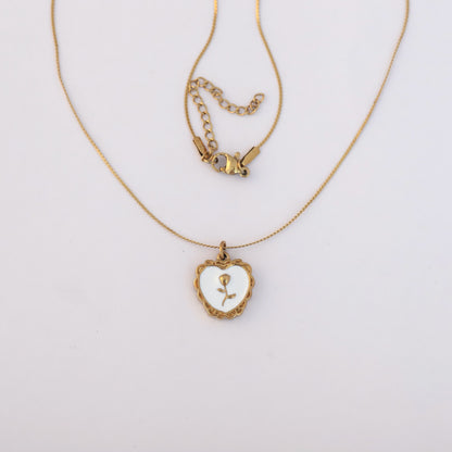 Rose Charm Chain Gold Plated – Single Layer, Anti-Tarnish, Waterproof, Minimalist Style (GOLD)