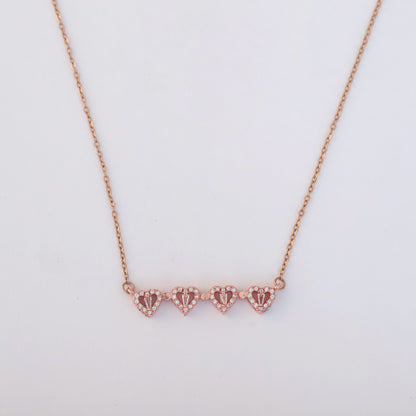 Flower Magnetic Chain Gold Plated – Single Layer, Anti-Tarnish, Waterproof, Minimalist Style (ROSE GOLD)