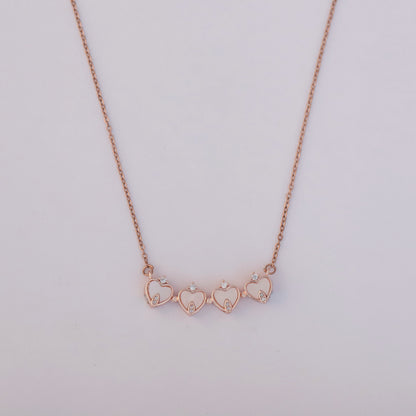 Flower Magnetic Chain Gold Plated – Single Layer, Anti-Tarnish, Waterproof, Minimalist Style (ROSE GOLD)