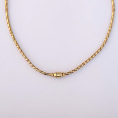 Heart Charm Round Necklace Gold Plated – Single Layer, Anti-Tarnish, Waterproof, Minimalist Style (GOLD)