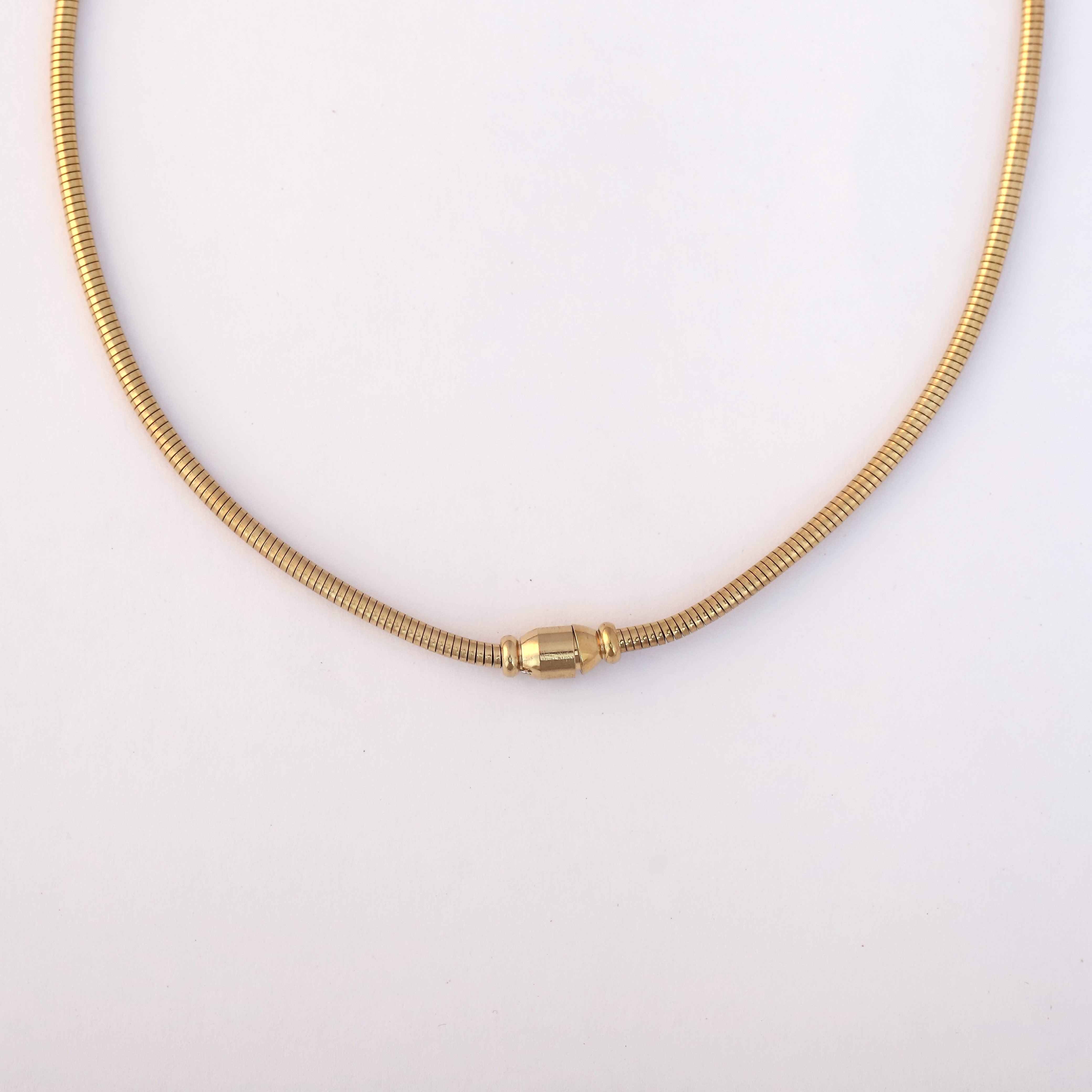 Bow Round Necklace Gold Plated – Single Layer, Anti-Tarnish, Waterproof, Minimalist Style (GOLD)