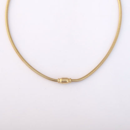 Round Heart Necklace Gold Plated – Single Layer, Anti-Tarnish, Waterproof, Minimalist Style (GOLD)