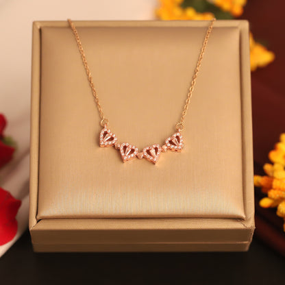 Flower Magnetic Chain Gold Plated – Single Layer, Anti-Tarnish, Waterproof, Minimalist Style (ROSE GOLD)