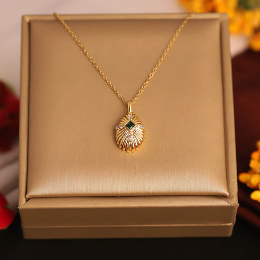 Flower Charm Black Chain Gold Plated – Single Layer, Anti-Tarnish, Waterproof, Minimalist Style (GOLD)