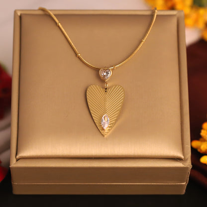 Heart Charm Gold Plated – Single Layer, Anti-Tarnish, Waterproof, Minimalist Style (GOLD)