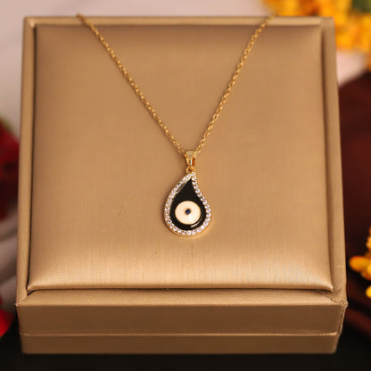 Evil Eye Charm Gold Plated – Single Layer, Anti-Tarnish, Waterproof, Minimalist Style (GOLD)