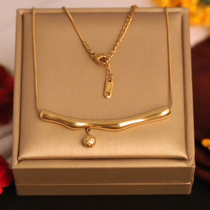 Trendy Charm Chain Gold Plated – Single Layer, Anti-Tarnish, Waterproof, Minimalist Style (GOLD)