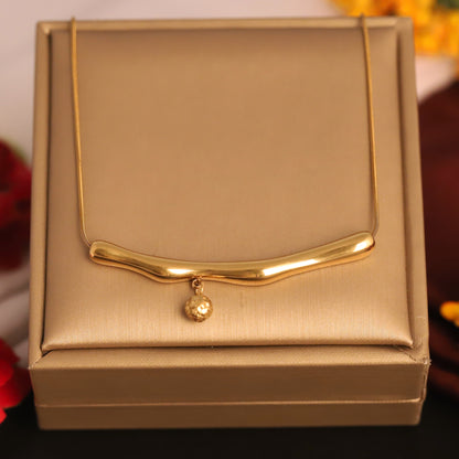 Trendy Charm Chain Gold Plated – Single Layer, Anti-Tarnish, Waterproof, Minimalist Style (GOLD)