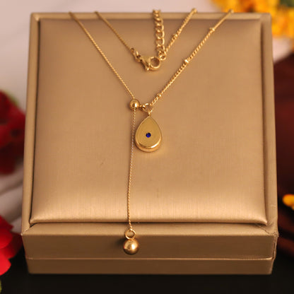 Drop Charm Gold Plated – Single Layer, Anti-Tarnish, Waterproof, Minimalist Style (GOLD)