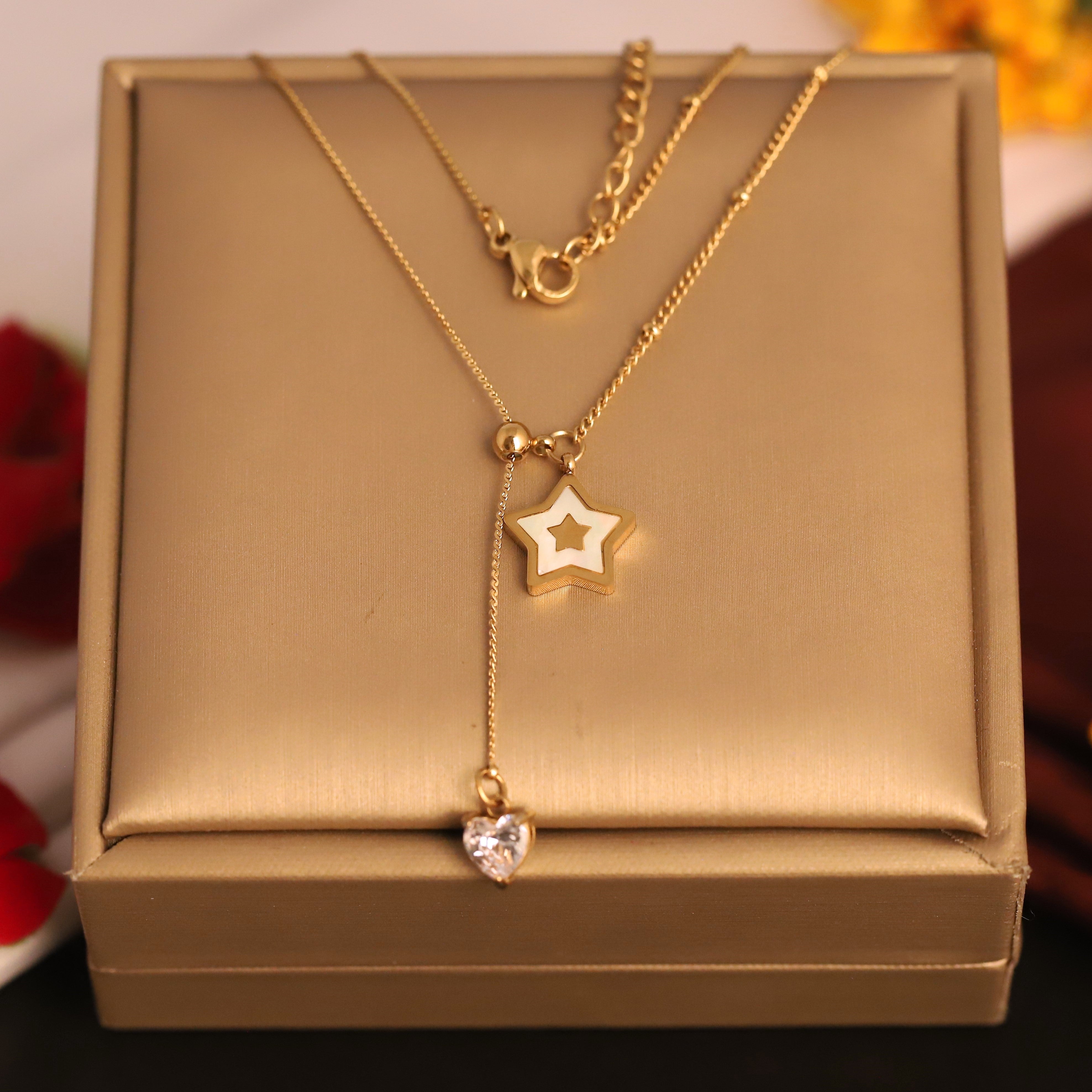Star Charm Gold Plated – Single Layer, Anti-Tarnish, Waterproof, Minimalist Style (GOLD)