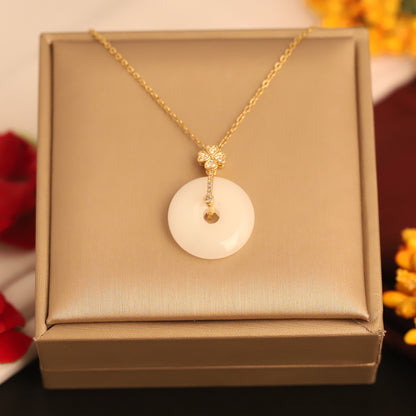 Charm White Chain Gold Plated – Single Layer, Anti-Tarnish, Waterproof, Minimalist Style (GOLD)