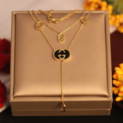 Charm Chain Gold Plated – Double Layer, Anti-Tarnish, Waterproof, Minimalist Style (GOLD)