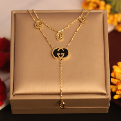 Charm Chain Gold Plated – Double Layer, Anti-Tarnish, Waterproof, Minimalist Style (GOLD)