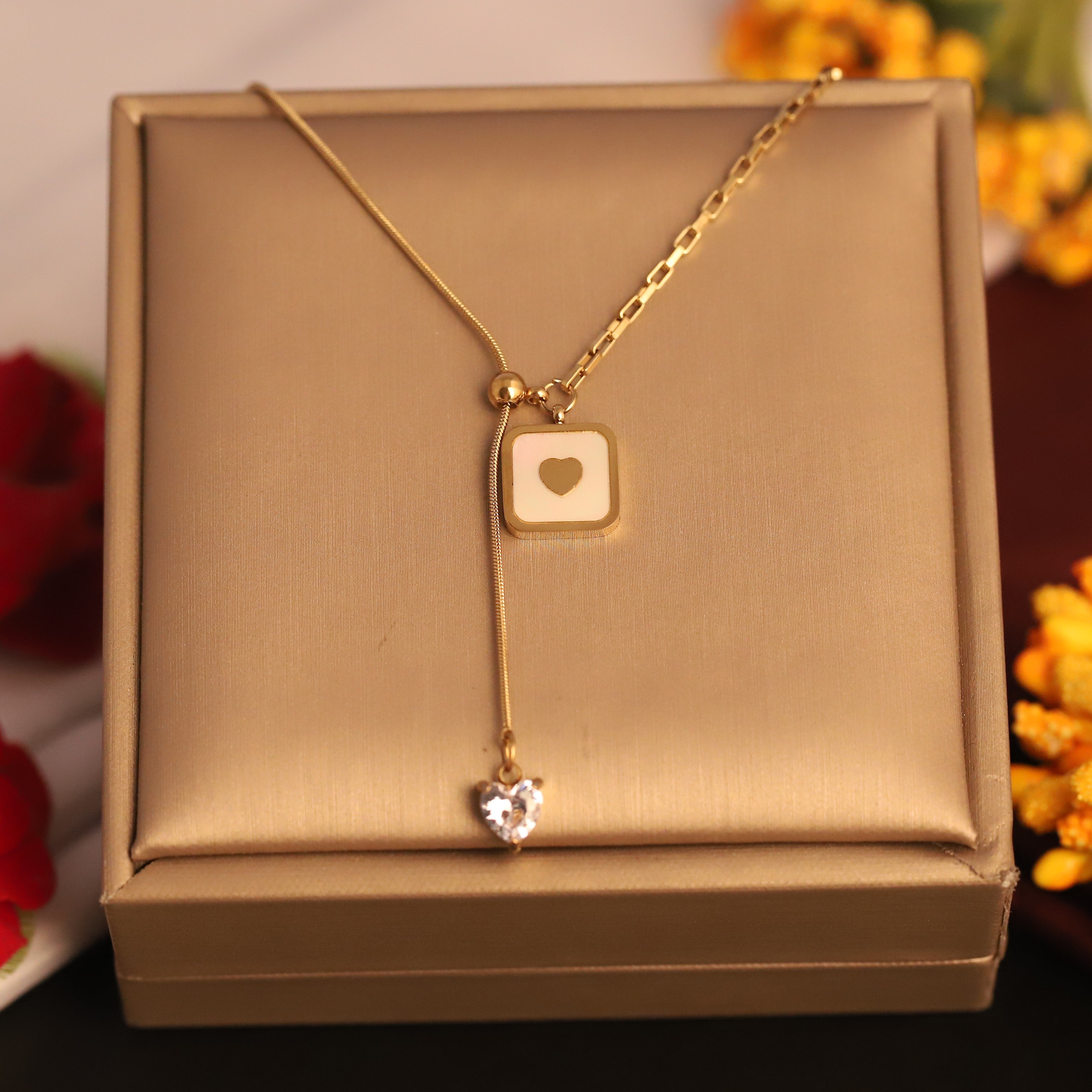 Heart Charm Gold Plated – Single Layer, Anti-Tarnish, Waterproof, Minimalist Style (GOLD)
