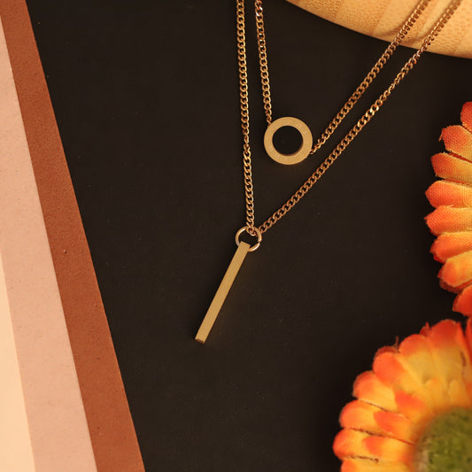 Trendy Charms Snake Chain Gold Plated – Double Layer, Anti-Tarnish, Waterproof, Minimalist Style (GOLD)