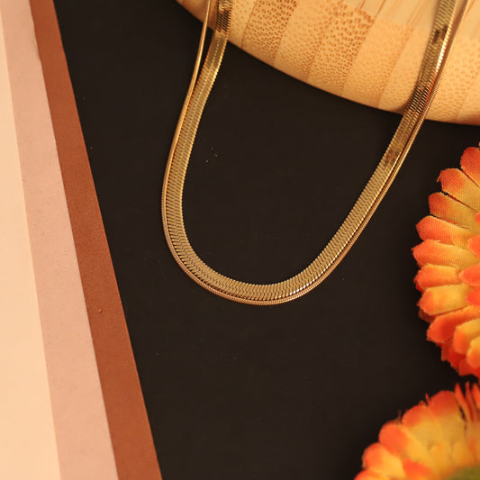 Trendy Charm Snake Chain Gold Plated – Double Layer, Anti-Tarnish, Waterproof, Minimalist Style (GOLD)